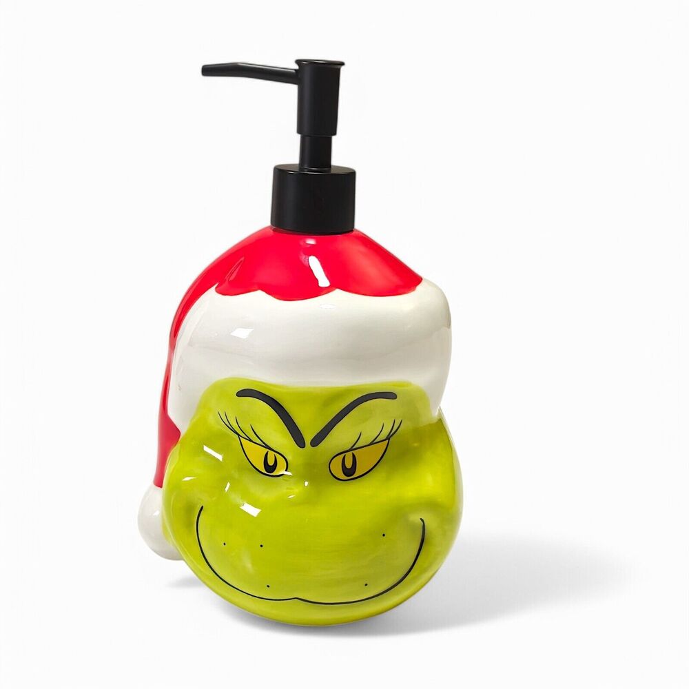 NEW Dr. Seuss The Grinch Christmas Lotion or Soap Dispenser Glossy Finish